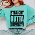 Kids Straight Outta Kindergarten Shirt Boy Girl Graduation Comfort Colors Sweatshirt Chalky Mint