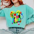 Kids Teens Graduation I Heart My Teachers I Love My Teachers Comfort Colors Sweatshirt Chalky Mint