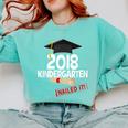Kindergarten 2018 NAILED IT Graduation Graduate Comfort Colors Sweatshirt Chalky Mint
