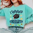 Kindergarten Graduation Shirt I Survived Kindergarten Comfort Colors Sweatshirt Chalky Mint