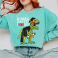 Kindergarten Grawrduate Dinosaur Graduation Cap Shirt Comfort Colors Sweatshirt Chalky Mint