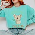 Koala Doctor Shirt Med Student Graduation Idea Comfort Colors Sweatshirt Chalky Mint
