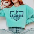 Lacrosse Senior Night Lacrosse Senior 2025 Graduation 33 Comfort Colors Sweatshirt Chalky Mint