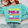 Last Day Pre-K Kindergarten Here I Come Graduation T-Shirt Comfort Colors Sweatshirt Chalky Mint