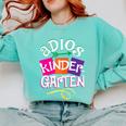 Last Day Of School Adios Kindergarten Graduation Kids Girls Comfort Colors Sweatshirt Chalky Mint