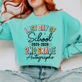 Last Day Of School Autograph 2nd Grade Graduation Boys Girls Comfort Colors Sweatshirt Chalky Mint