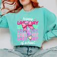 Last Day Of School Shirt Coquette Bow School Graduation Comfort Colors Sweatshirt Chalky Mint