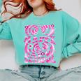 Last Day Of School Teacher Students School Graduation Groovy Comfort Colors Sweatshirt Chalky Mint