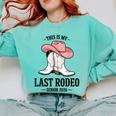 This Is My Last Rodeo Senior 2026 Cowgirl Graduation Comfort Colors Sweatshirt Chalky Mint
