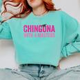 Latina Graduation Educated Latina Chingona With A Masters Comfort Colors Sweatshirt Chalky Mint