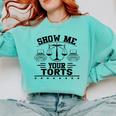 Law School Graduation Bar Exam Comfort Colors Sweatshirt Chalky Mint