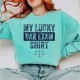 Law School Graduation Him Her Lucky Bar Exam Comfort Colors Sweatshirt Chalky Mint