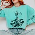 Law School Graduation My Lucky Bar Exam Shirt Lawyer Comfort Colors Sweatshirt Chalky Mint