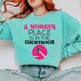 Lawyer Attorney Law School Graduation Female Women Comfort Colors Sweatshirt Chalky Mint