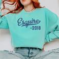 Lawyers Graduation Esquire Est 2018 Graduate Shirt Comfort Colors Sweatshirt Chalky Mint