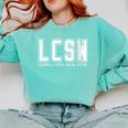LCSW Licensed Clinical Social Worker Graduation Comfort Colors Sweatshirt Chalky Mint