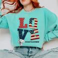 Love Coast Guard Mom Proud Coast Guard Graduation Mom Comfort Colors Sweatshirt Chalky Mint