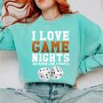 I Love Game Nights Host And Maybe 3 People Introvert Comfort Colors Sweatshirt Chalky Mint I Love Game Nights Host And Maybe 3 People Introvert Comfort Colors Sweatshirt Chalky Mint
