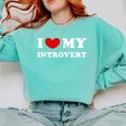 I Love My Introvert I Heart My Introvert Comfort Colors Sweatshirt Chalky Mint