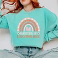 MASTER OF EDUCATION ROCK Master Graduation Comfort Colors Sweatshirt Chalky Mint