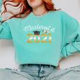 Master's Degree 2021 Graduate Mastered It Graduation Comfort Colors Sweatshirt Chalky Mint