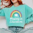 Masters Degree In Education Graduation Matching Graduate Comfort Colors Sweatshirt Chalky Mint