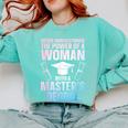 Masters Degree Graduation Art For Women Girls Masters Degree Comfort Colors Sweatshirt Chalky Mint