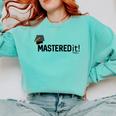 Masters Degree Graduation For Him Her Diploma T-Shirt Comfort Colors Sweatshirt Chalky Mint