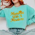 Masters Degree Graduation For Mom Wife Social Work MBA Comfort Colors Sweatshirt Chalky Mint