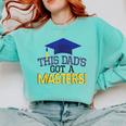Masters Degree Proud Dad Graduation Shirt MBA Social Work Comfort Colors Sweatshirt Chalky Mint