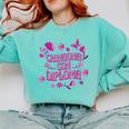 Masters Graduation Educated Latina Chingona Con Diploma Comfort Colors Sweatshirt Chalky Mint