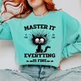 Masters Mastered It Graduate Master Degree Graduation Comfort Colors Sweatshirt Chalky Mint