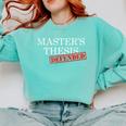 Master's Thesis Defense Tshirt Defended Graduation Comfort Colors Sweatshirt Chalky Mint