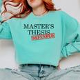 Master's Thesis Defense Tshirt Masters Graduation Shirt Comfort Colors Sweatshirt Chalky Mint