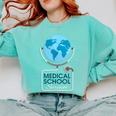 Medical School Survivor Med Graduation Comfort Colors Sweatshirt Chalky Mint