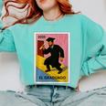 Mexican For Graduation 2025 El Graduado Premium Tri-Blend Comfort Colors Sweatshirt Chalky Mint