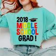 Middle School Graduation Class Of 2018 Shirt Comfort Colors Sweatshirt Chalky Mint