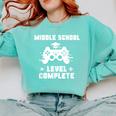 Middle School Level Complete Video Gamer Graduation Comfort Colors Sweatshirt Chalky Mint