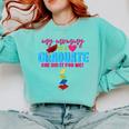 My Mommy Is A Graduate Proud Son Daughter T-Shirt Graduation Comfort Colors Sweatshirt Chalky Mint