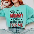 My Mommy Did It And She Did It For Me Nurse Graduation Mom Comfort Colors Sweatshirt Chalky Mint