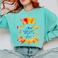 Motivated Educated Graduated Graduation Comfort Colors Sweatshirt Chalky Mint