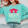 Msn Master Of Science In Nursing College Graduation Premium Tri-Blend Comfort Colors Sweatshirt Chalky Mint