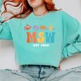 MSW Est 2025 Graduation School Social Worker Shirt Master Comfort Colors Sweatshirt Chalky Mint