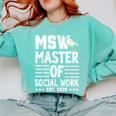 MSW Est 2026 Masters Of Social Work Graduation Social Worker Comfort Colors Sweatshirt Chalky Mint