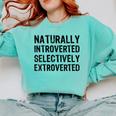 Naturally Introverted Selectively ExtrovertedIntrovert Joke Comfort Colors Sweatshirt Chalky Mint