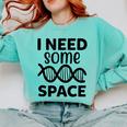 I Need Some Space Introvert Astronaut Science Comfort Colors Sweatshirt Chalky Mint