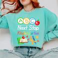 Next Stop Kindergarten Preschool Graduation 2025 Boy Girl Comfort Colors Sweatshirt Chalky Mint