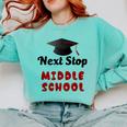 Next Stop Middle School Graduation Comfort Colors Sweatshirt Chalky Mint
