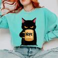 Nope Coffee Cat – Introvert Humor Monday Kitty Comfort Colors Sweatshirt Chalky Mint Nope Coffee Cat – Introvert Humor Monday Kitty Comfort Colors Sweatshirt Chalky Mint