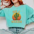 Not A Hugger Cactus Retro Sunset No Hugging Introvert Comfort Colors Sweatshirt Chalky Mint